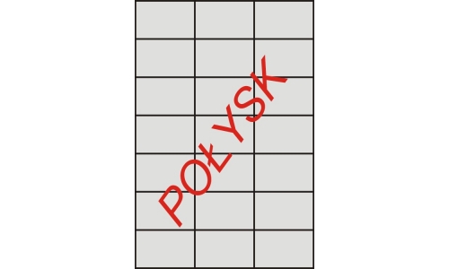 Etykiety samoprzylepne na arkuszach A4 białe błyszczące  70x42.4